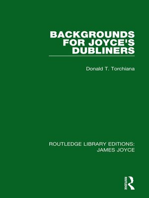cover image of Backgrounds for Joyce's Dubliners